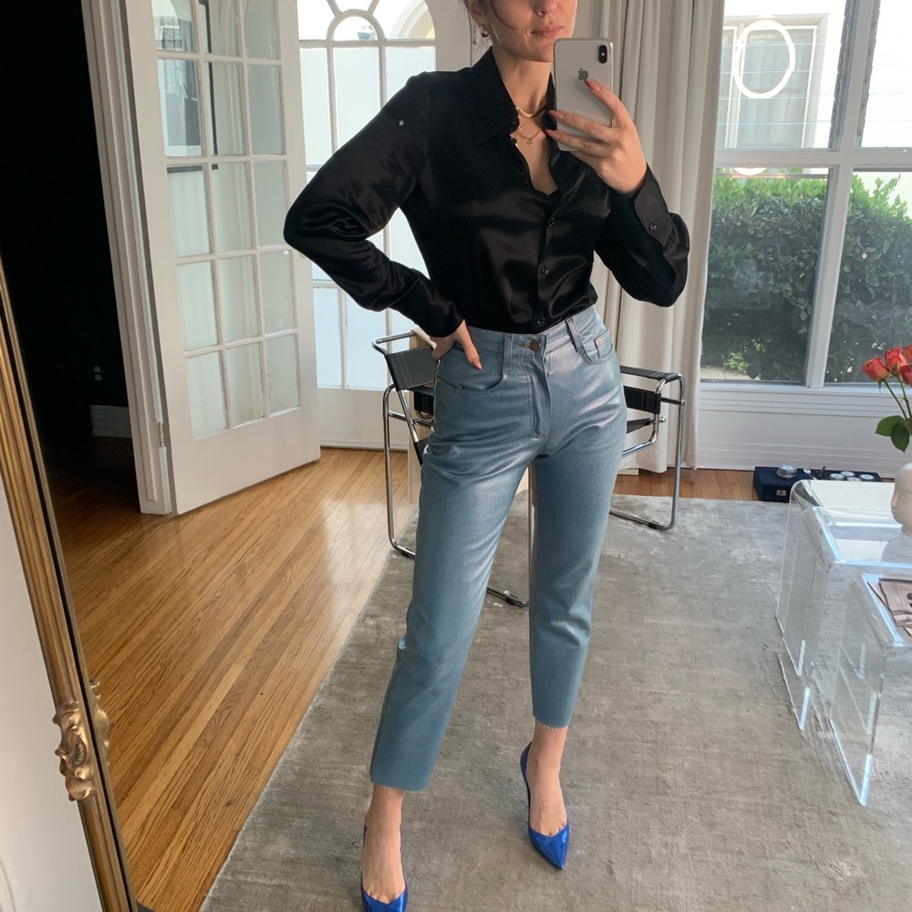 Black Blouse with Shine
